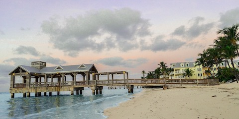 Key West beach dock